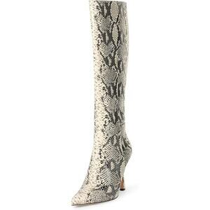 NWT The Drop Gemini Snakeskin Tall Heeled Boot High sz 8